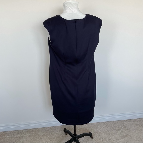 Dressbarn 14W scuba knit navy and white dress - Picture 3 of 7